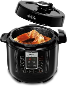 MK精工 電気圧力鍋 レシピ付き マルチポット 2L ほったらかし 時短 炊飯器 甘酒 発酵 パン ヨーグルト 蒸し調理 ブラック